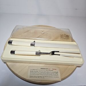 Vintage 1950s Carvel Hall Fine Cutlery By Briddell Carving Set New In Case origi
